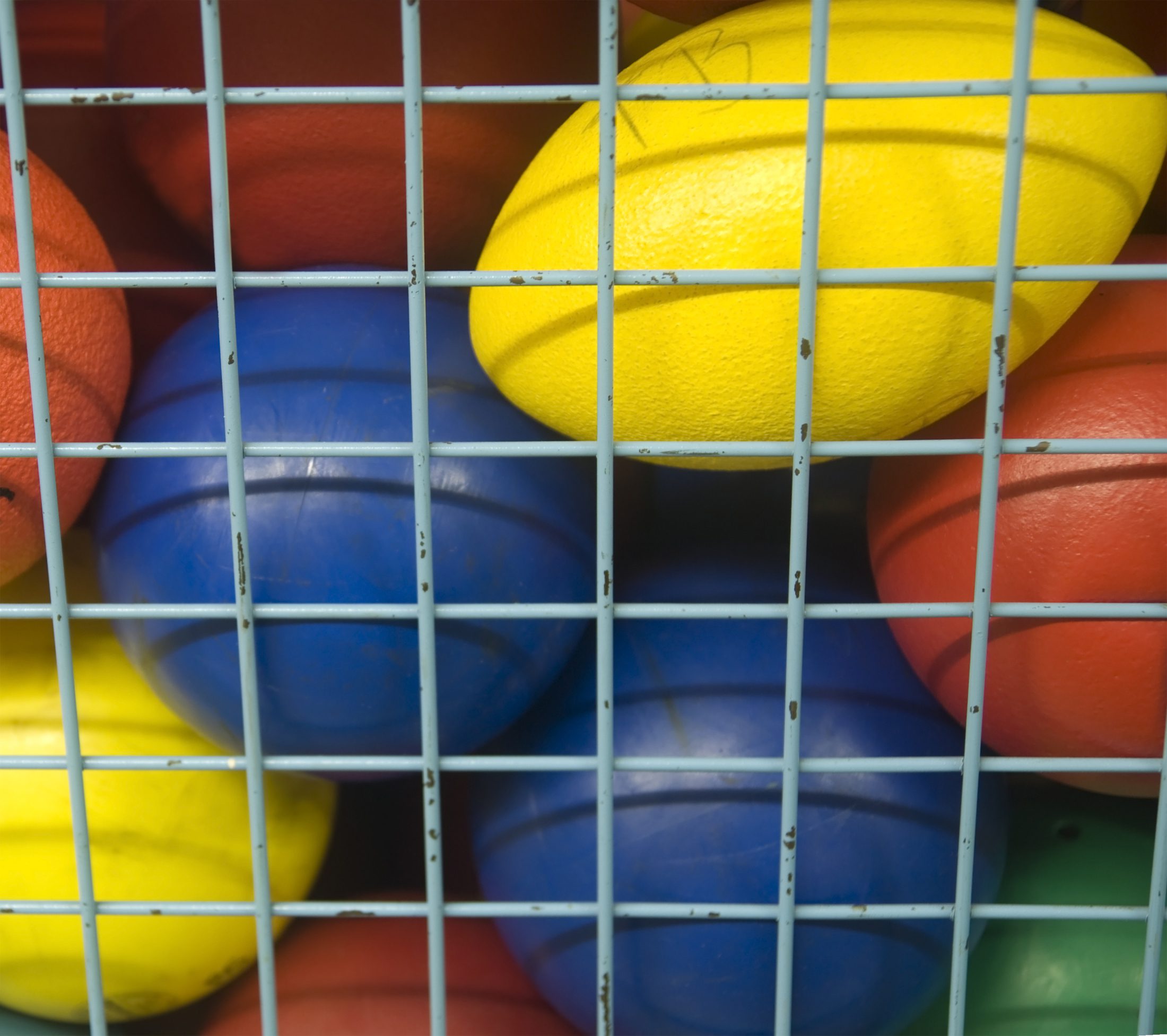 Image of colorful sports equipment.